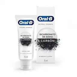 Crema Dental Blanqueadora Oral-B Natural Essence Bicarbonato De Sodio & Carbón 75 ml / 90 g