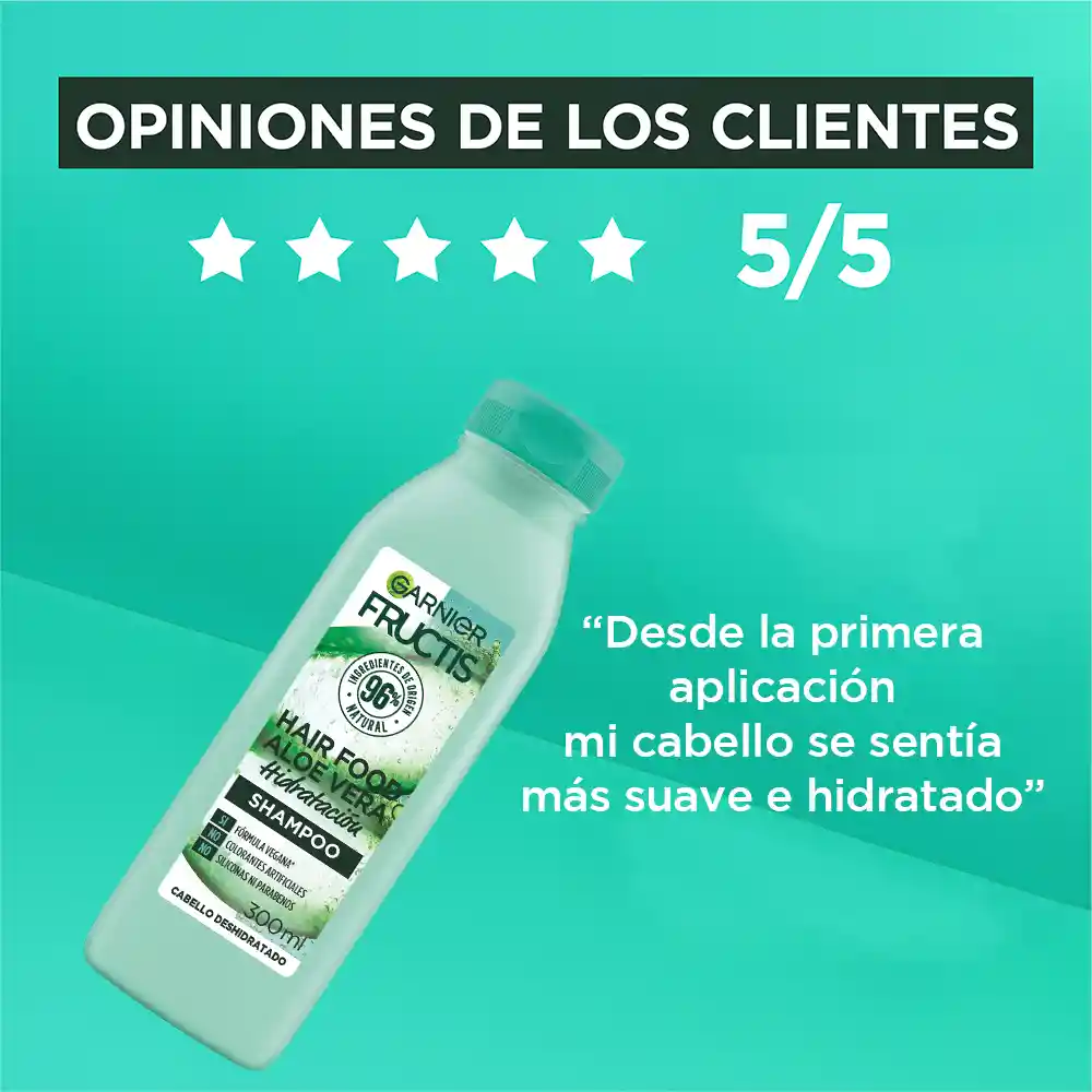 Shampoo Hair Foof Garnier Aloe Hidratación 300 mL
