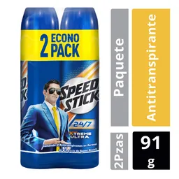Desodorante Speed Stick 24/7 Xtreme Ultra en Aerosol 91 g x 2