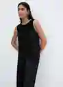 Top Verona-A Negro Talla XS Mujer Mango