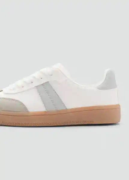 Tenis Deportiva Rocky Blanco Talla 35 Niñas Mango