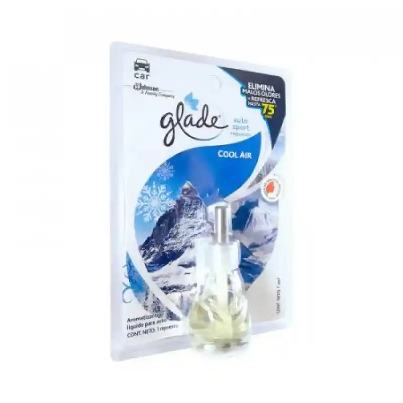 Glade Home Ambientador Auto Sport Repuesto Cool Air 683611