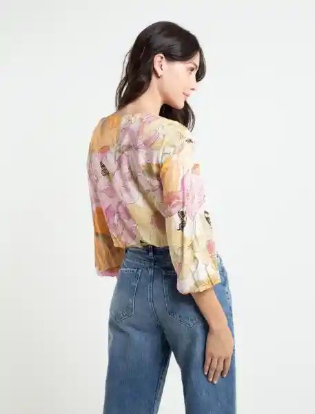  Camisa Eden Bailarina Rosa Medio Mujer Talla S Naf-Naf 