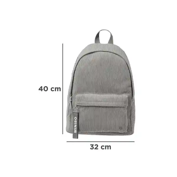 Maleta de Pana Gris Serie Miniso