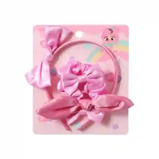 Set Infantil Diadema y Pasadores Cabello Mis Pastelitos Miniso