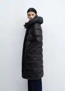 Abrigo Anorak Winter Negro Talla M Mujer Mango