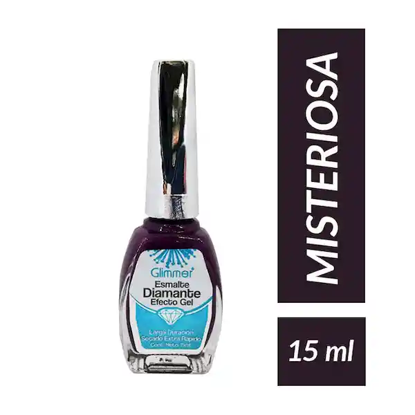 Glimmer Esmalte Diamante Efecto Gel Tono Misteriosa 15 mL