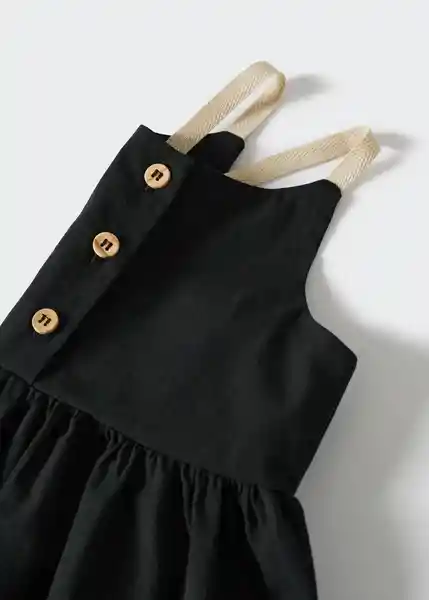 Vestido Nero Negro Talla 69 Niñas Mango