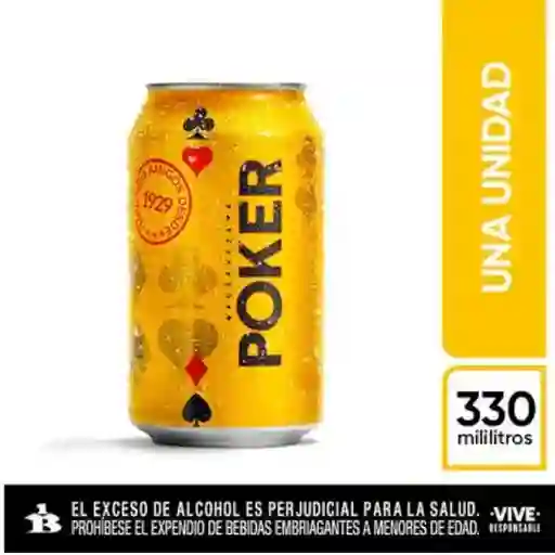 Cerveza poker lata 330ml