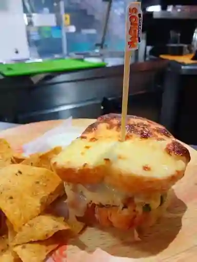 Pulled Chicken con Champiñones (Gratinado)