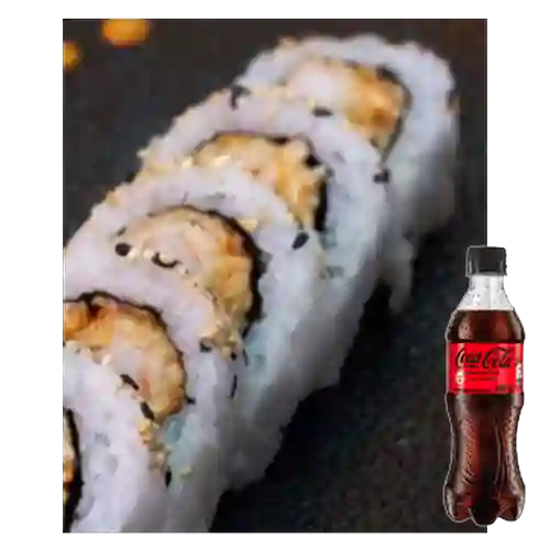 Combo Ebi Rainbow Roll + Coca Cola Sin Azúcar 400 ml
