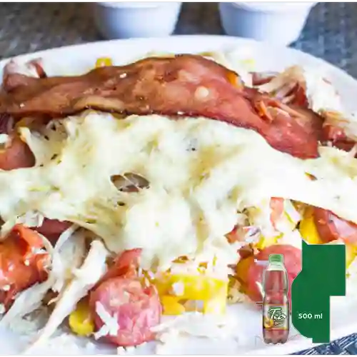 Papas Especiales C/ Tocineta 650Gr + Mr Tea Durazno 500ml