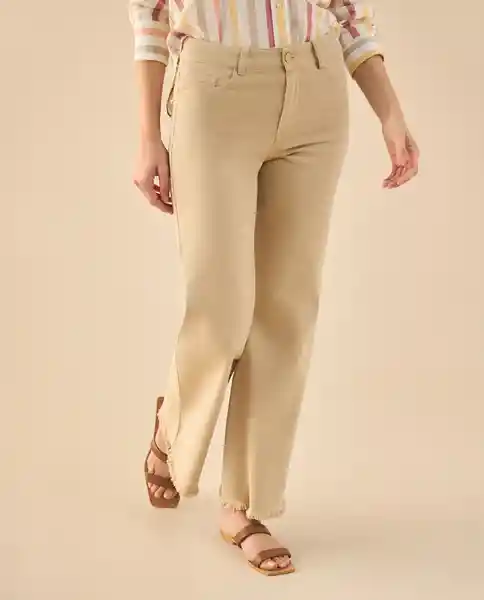 Pantalón Beige Albarizo Medio Talla 6 632G002 Esprit
