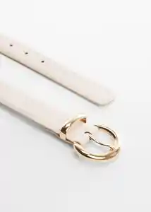 Cinturón Lizz Crudo Talla M Mujer Mango