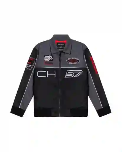 Chaqueta Racing Aviator Masculino Gris Galaxia Talla M Chevignon