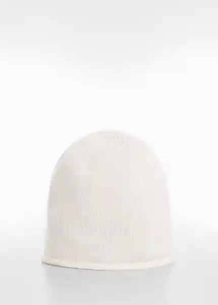 Gorro Perla Crudo Talla 99 Mujer Mango