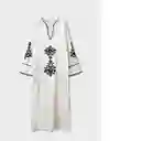 Vestido Ziad-A Offwhite Talla S Mujer Mango