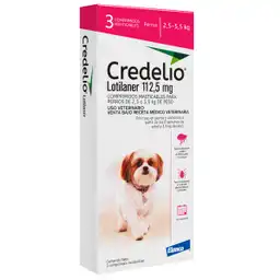 Credelio Angipulgas Perro 2.5 a 5.5 Kg Rosado (112.5 mg)