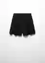 Short Perseo Negro Talla 36 Mujer Mango