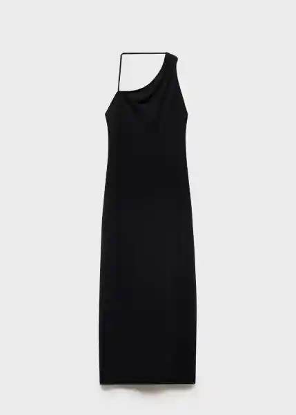 Vestido Xwrap Negro Talla L Mujer Mango