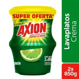 Lavaplatos en Crema Axion Limón 850 g x 2 Und