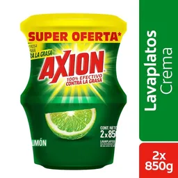 Lavaplatos en Crema Axion Limon 850g x 2und
