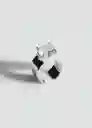 Anillo Vidre Plata Talla M Mujer Mango