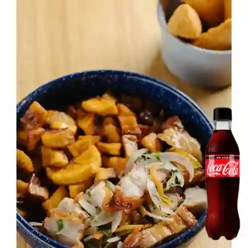 Ceviche Mixto Chicharron&Chorizo +Cocacola S/az 350ml
