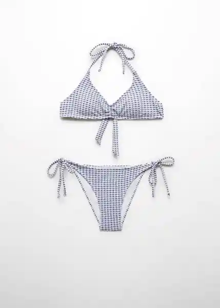 Bikini Vichy Azul Talla 21 Niñas Mango