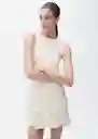 Vestido Luciana Crudo Talla M Mujer Mango