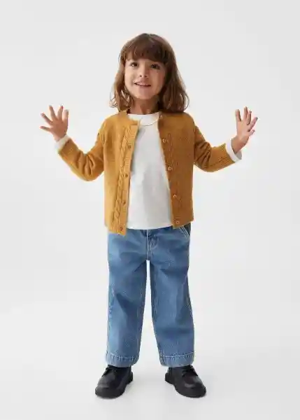 Cárdigan Inna Ocre Talla 72 Niña Mango