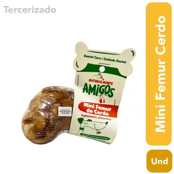 Natural Toys Hueso Amigos Mini Femur de Cerdo Natural Perros