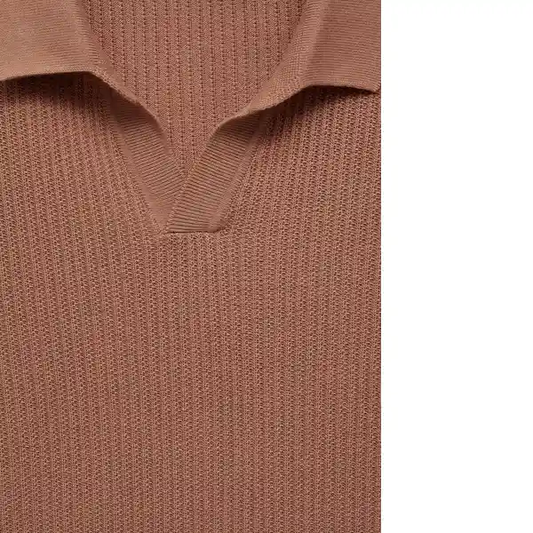 Camisa Polo Fluid Nude Talla M Hombre Mango