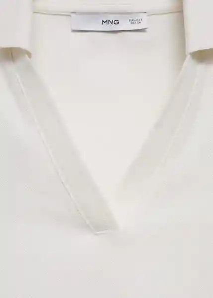 Camisa Polo Camisa Polo-H Off White Talla XS Mujer Mango