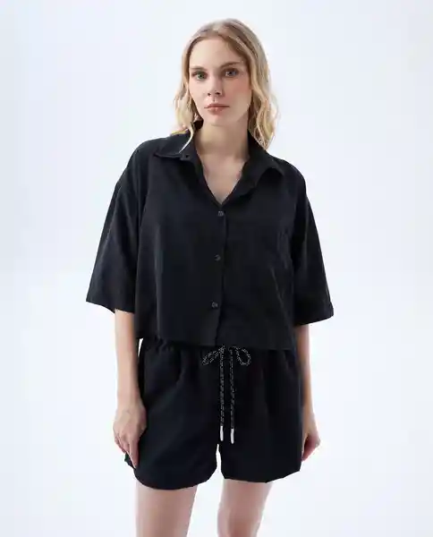 Camisa Mujer Negro Talla XS 612F002 Americanino