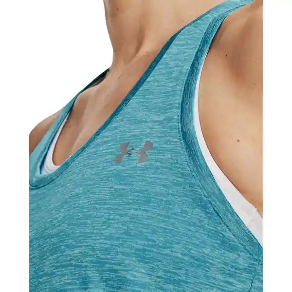 Under Armour Playera Sin Mangas Tech Tank Twist Mujer Azul T-L