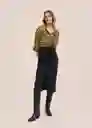 Falda Julia Negro Talla XL Mujer Mango