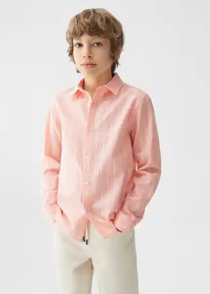 Camisa Epi Naranja Talla 08 Niños Mango