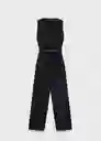 Enterizo Mono Martuki Negro Talla L Mujer Mango