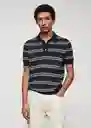 Camiseta Polo Raya Navy Talla S Hombre Mango