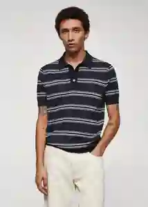 Camiseta Polo Raya Navy Talla S Hombre Mango