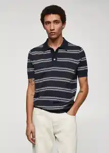 Camiseta Polo Raya Navy Talla S Hombre Mango