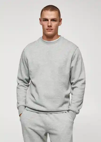 Buzo Sudadera Nola Gris Medio Vigoré Talla XXL Hombre Mango