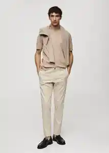 Pantalón Barna Beige Talla 46 Hombre Mango