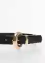Cinturón Apen Negro Talla M Mujer Mango