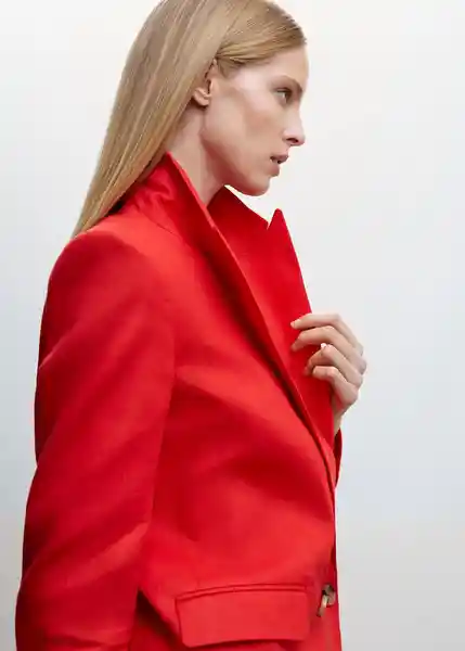 Blazer Americana Tempoli Coral Talla XS Mujer Mango