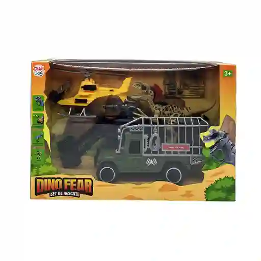 Play And Joy Set Juguete de Rescate Dino Fear Carnotauro