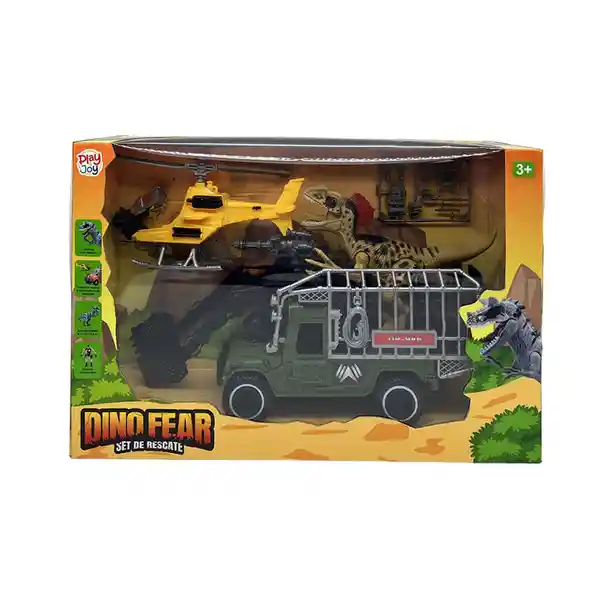 Play And Joy Set Juguete de Rescate Dino Fear Carnotauro