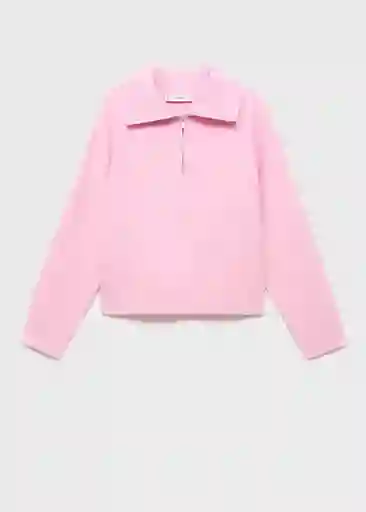 Jersey Latas Rosa Pastel Talla S Mujer Mango