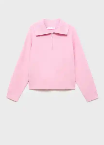 Jersey Latas Rosa Pastel Talla S Mujer Mango